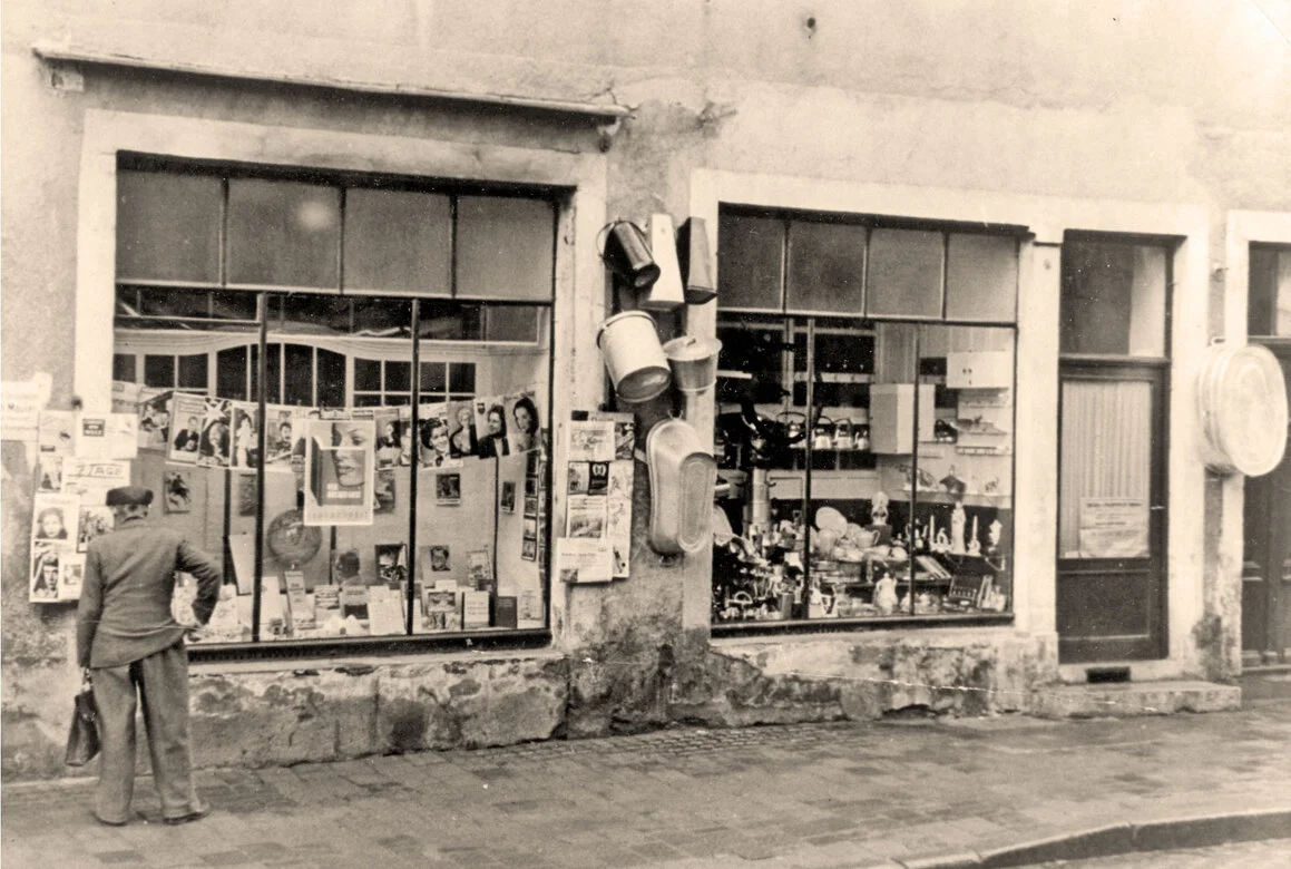 Abbildung des Gründungsgeschäftes von Haushaltswaren Maurer im Jahre 1948